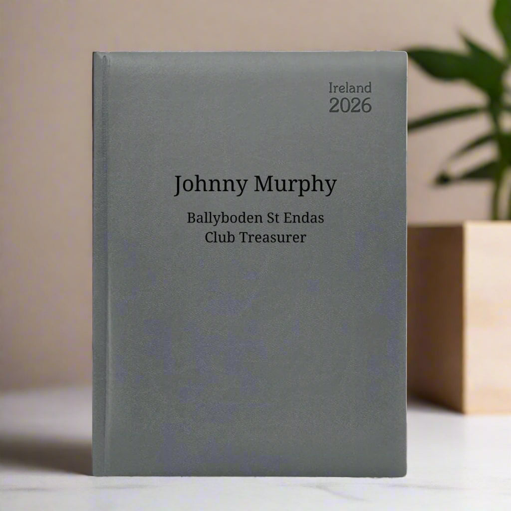 Personalised Diary 2026 Ireland - A5 Deluxe Vivella Soft Feel Cover