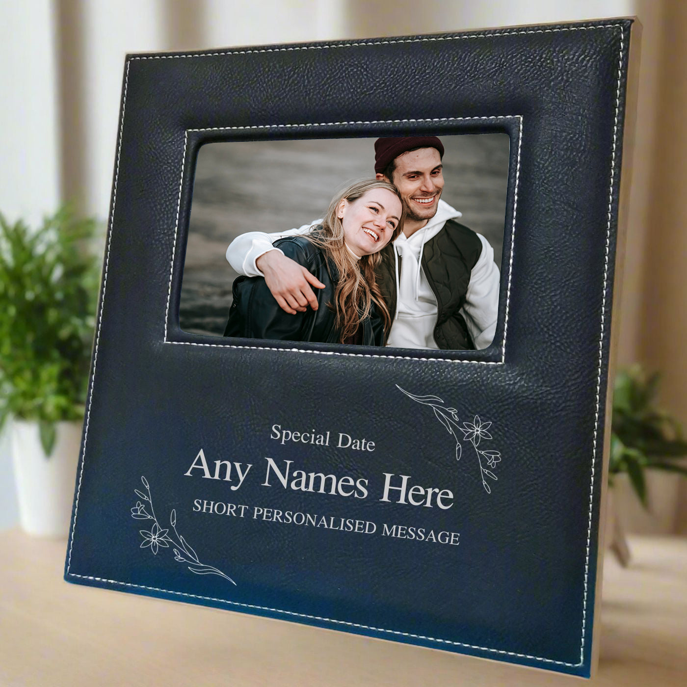 Personalised 4x6 Photo Frame - Custom Names, Message & Special Date