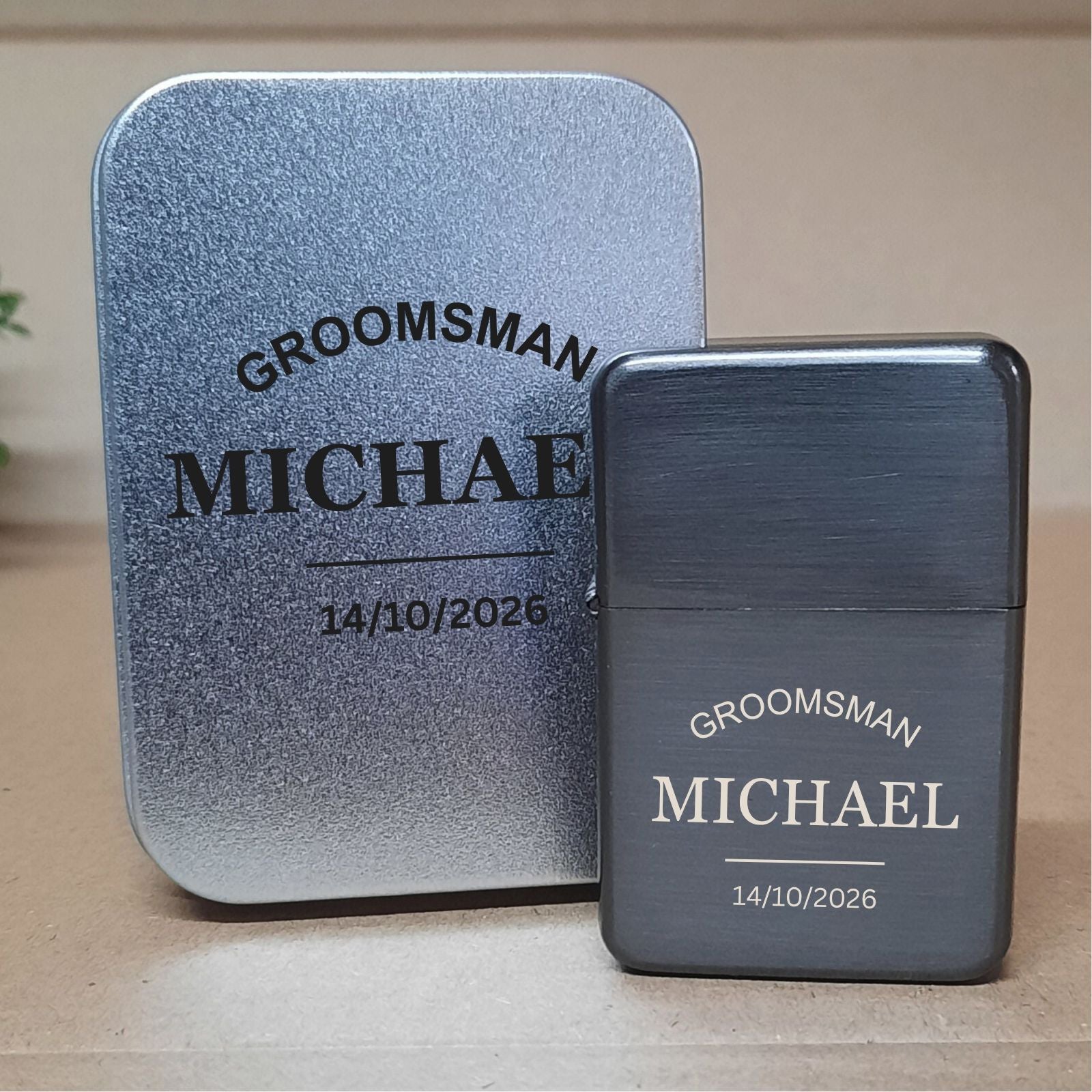 Personalised Lighters For Your Wedding Party - Custom Name, Role & Date