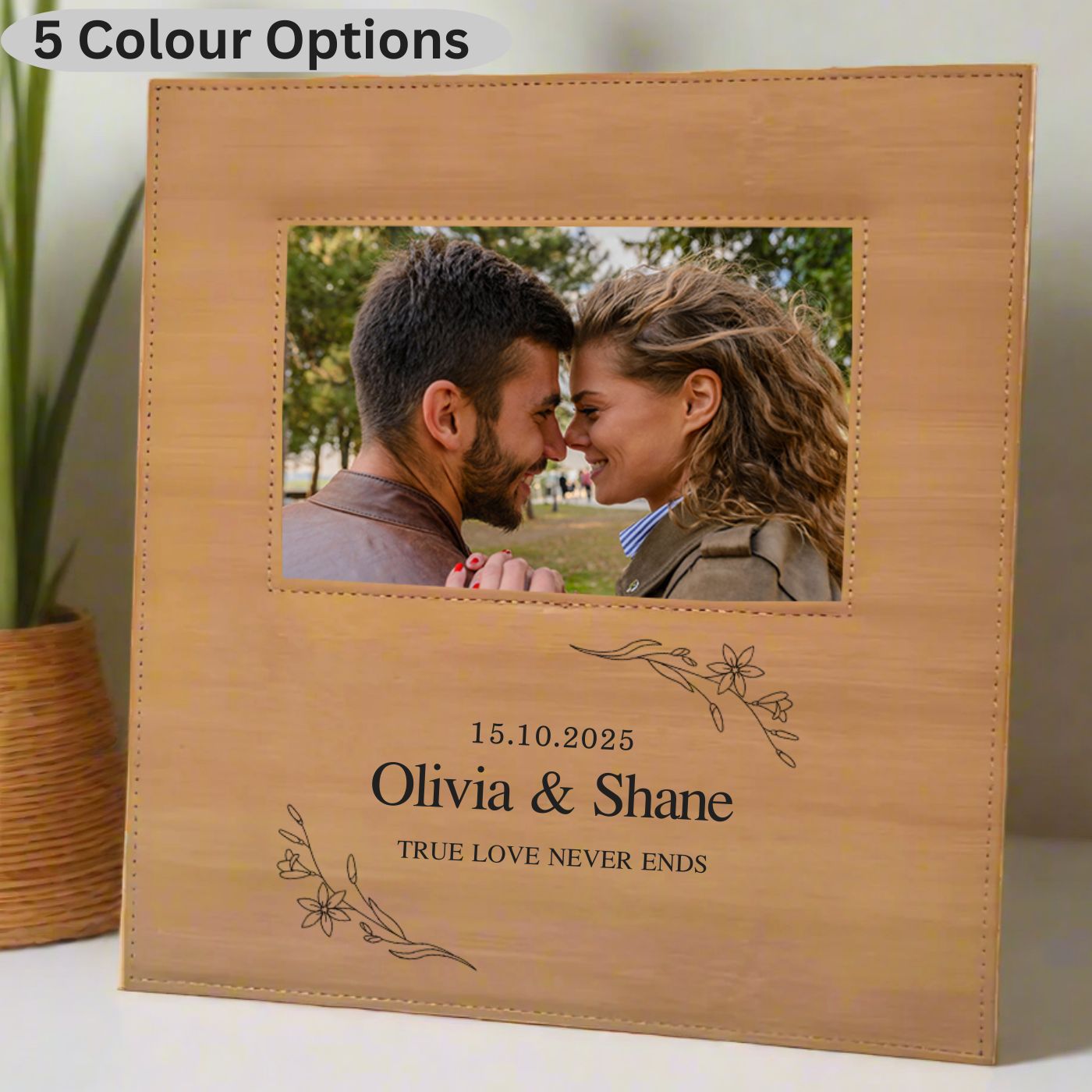 Personalised 4x6 Photo Frame - Custom Names, Message & Special Date