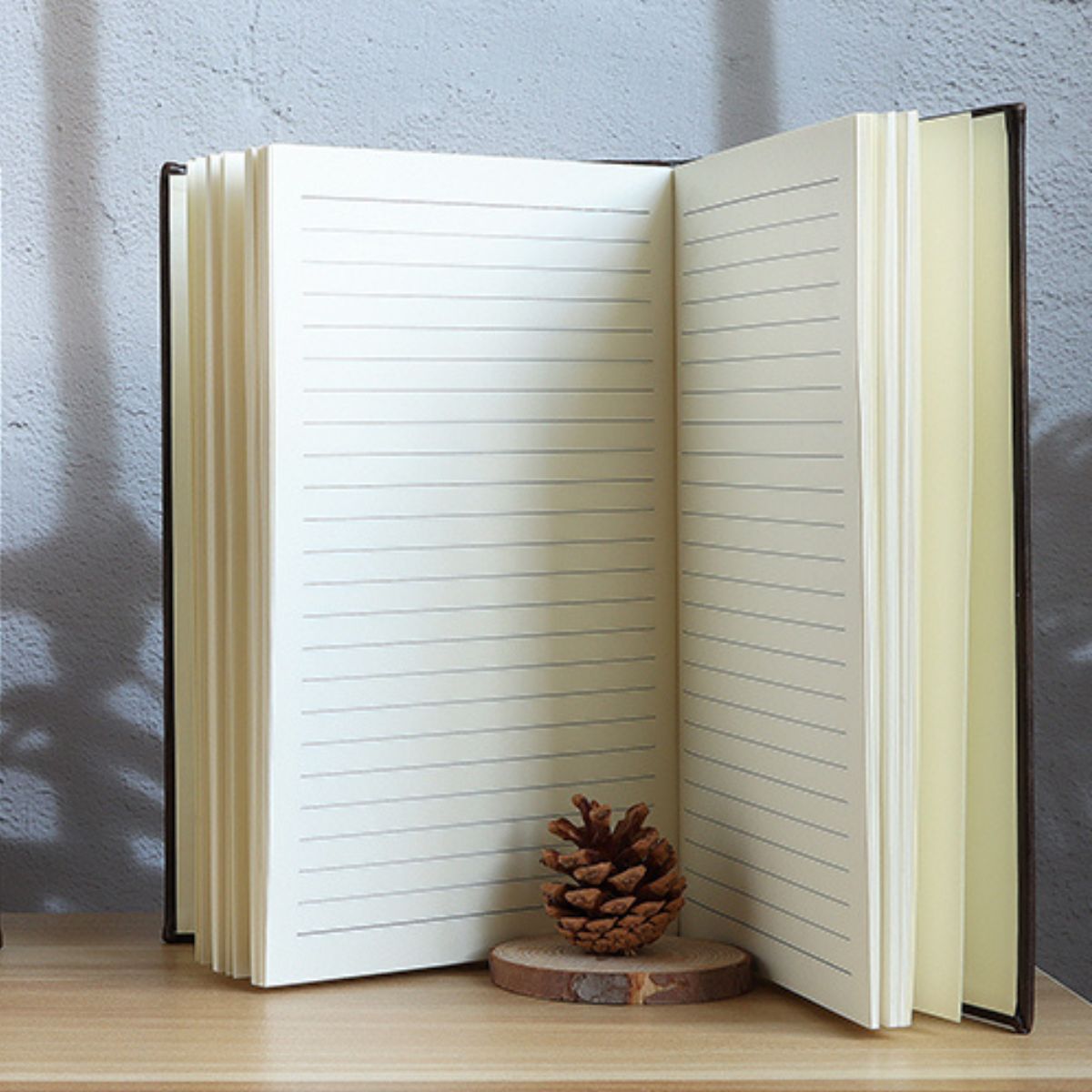 Personalised Black Leather Notebook - Custom Name & Message