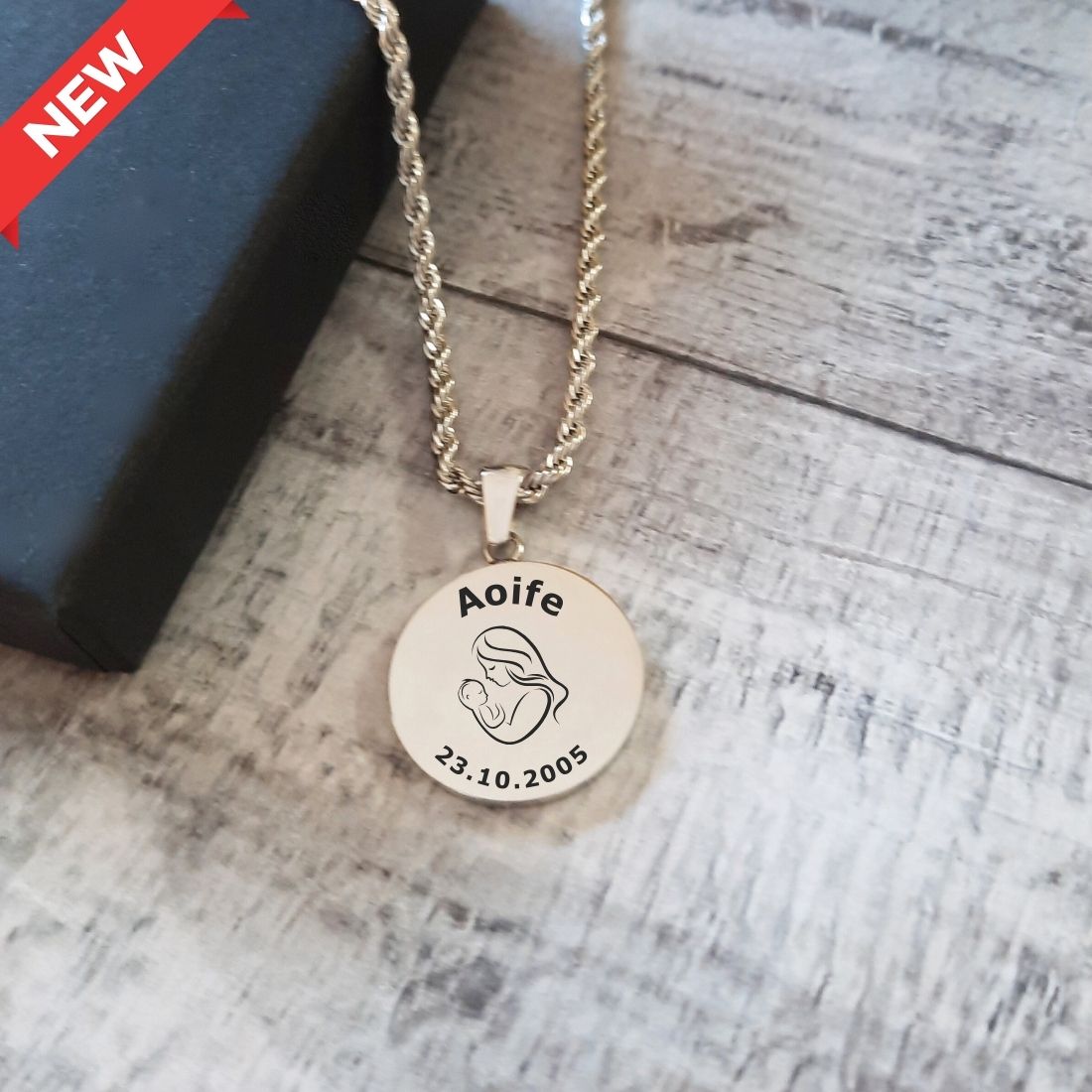 Personalised New Mother Necklace - Silver Sample 1