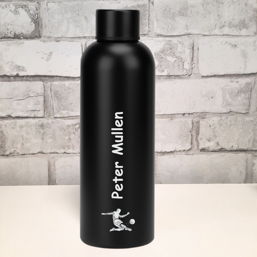 Personalised Soccer Water / Drinks Bottle With Name or Text