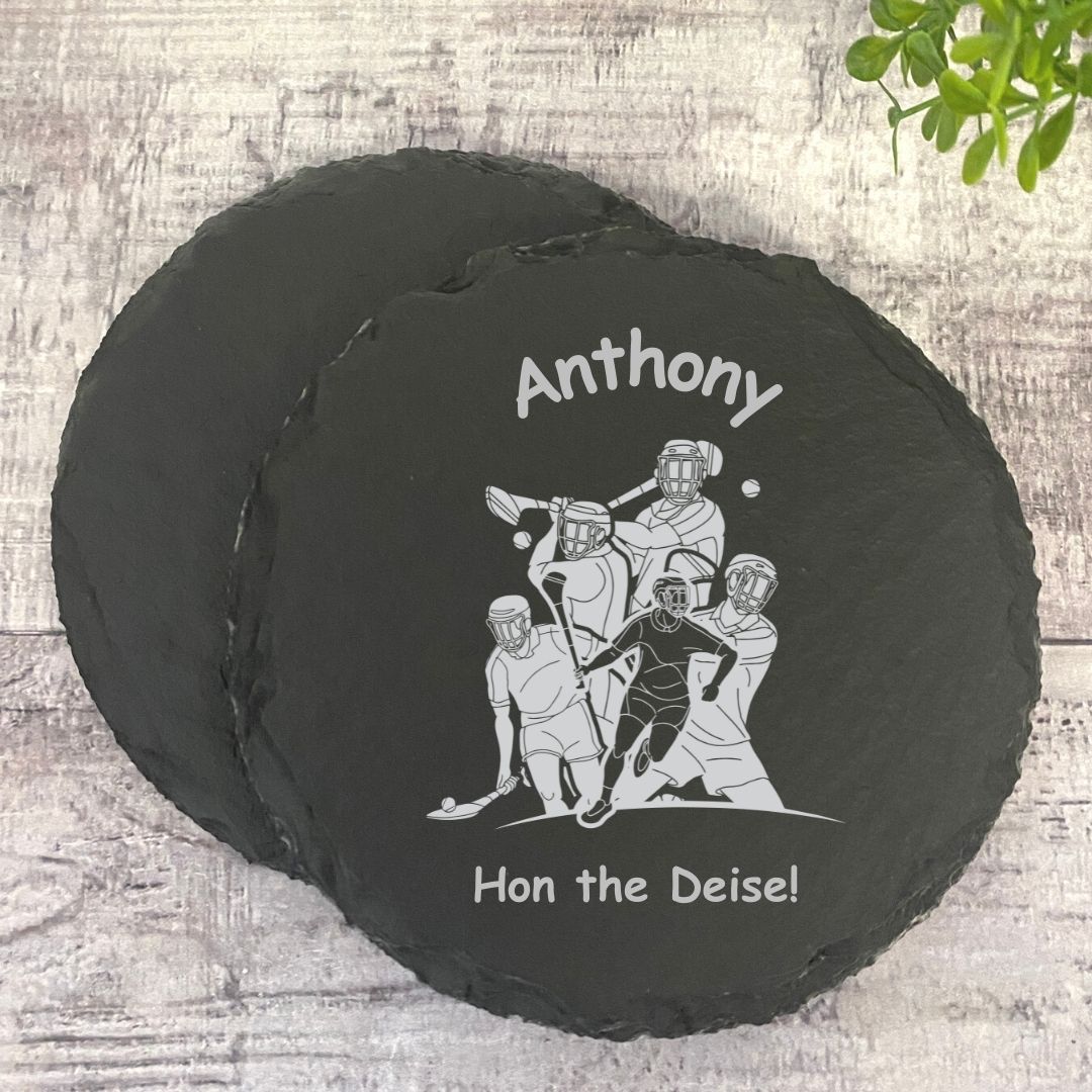 Personalised Hurling-Themed Round Coasters