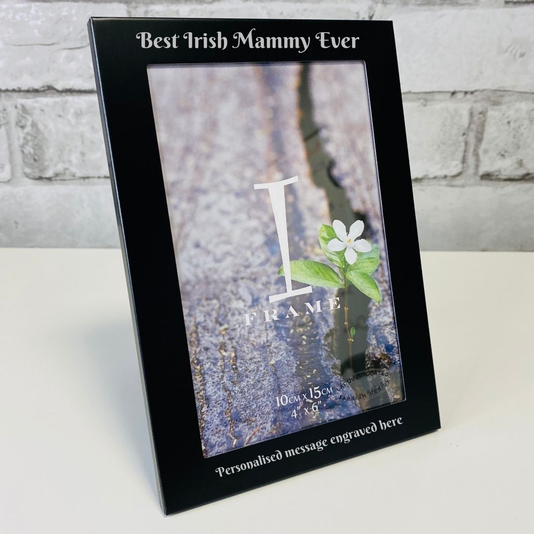 Personalised Black Mother's Day Photo Frame - Portrait or Landscape