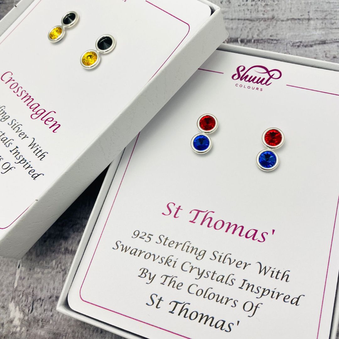 Create Your Own Club Colour Earrings - Custom Colours & Club Name