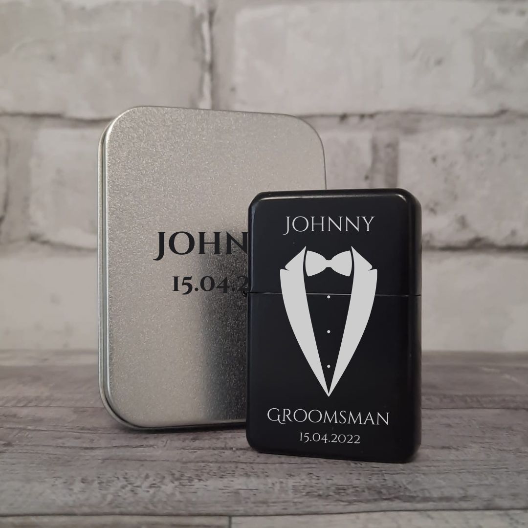 Personalised Groomsman & Best Man Lighters - Custom Details