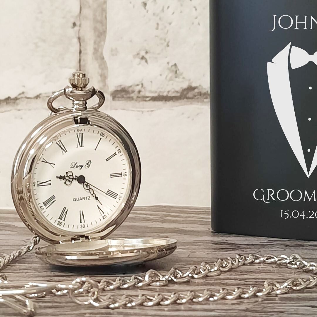 Personalised Pocket Watch For Groomsman or Best Man