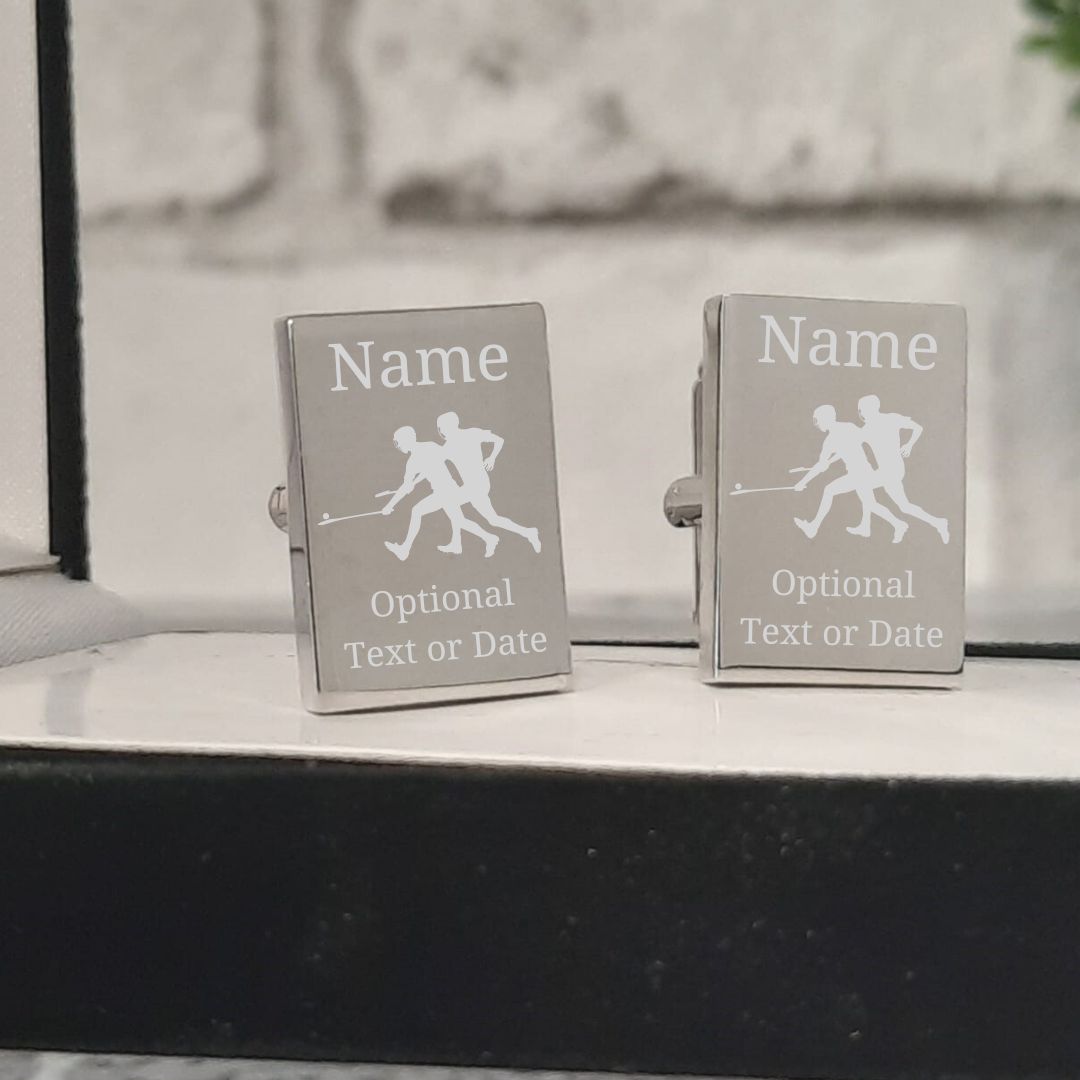 Personalised Hurling Cufflinks With Name, Message / Date