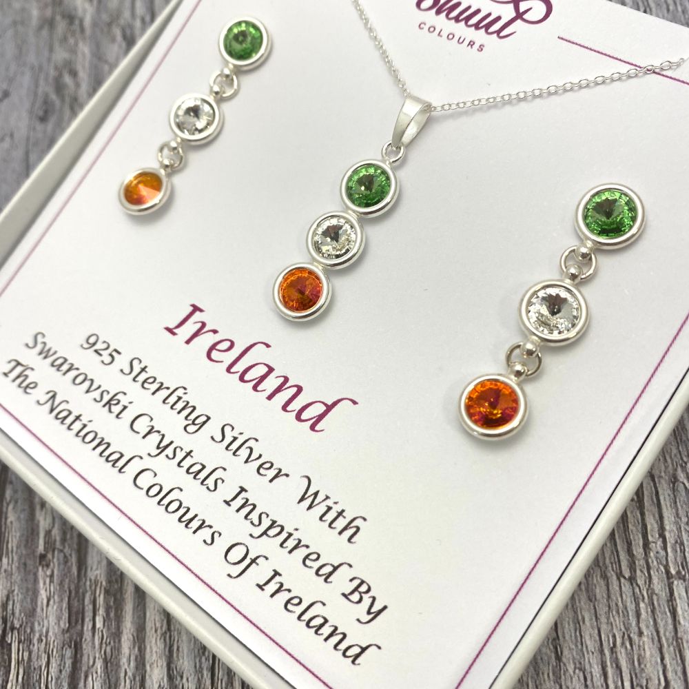 Ireland Colours Pendant & Earrings Set