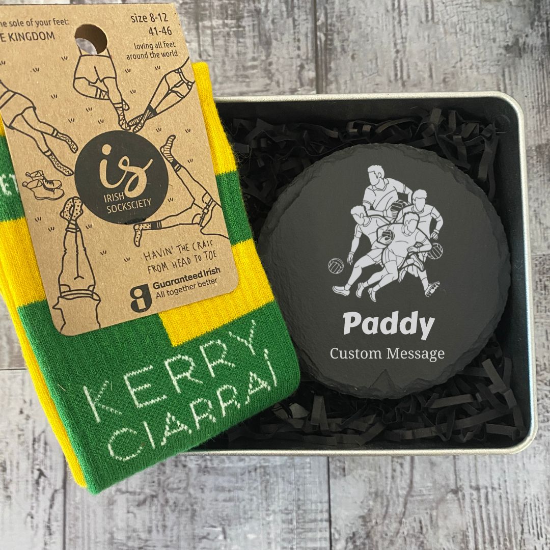 Kerry Football or Hurling Gift Set - Engraved Tin Box