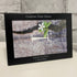 Personalised 4" x 6" Black Photo Frame With Text - Portrait or Landscape