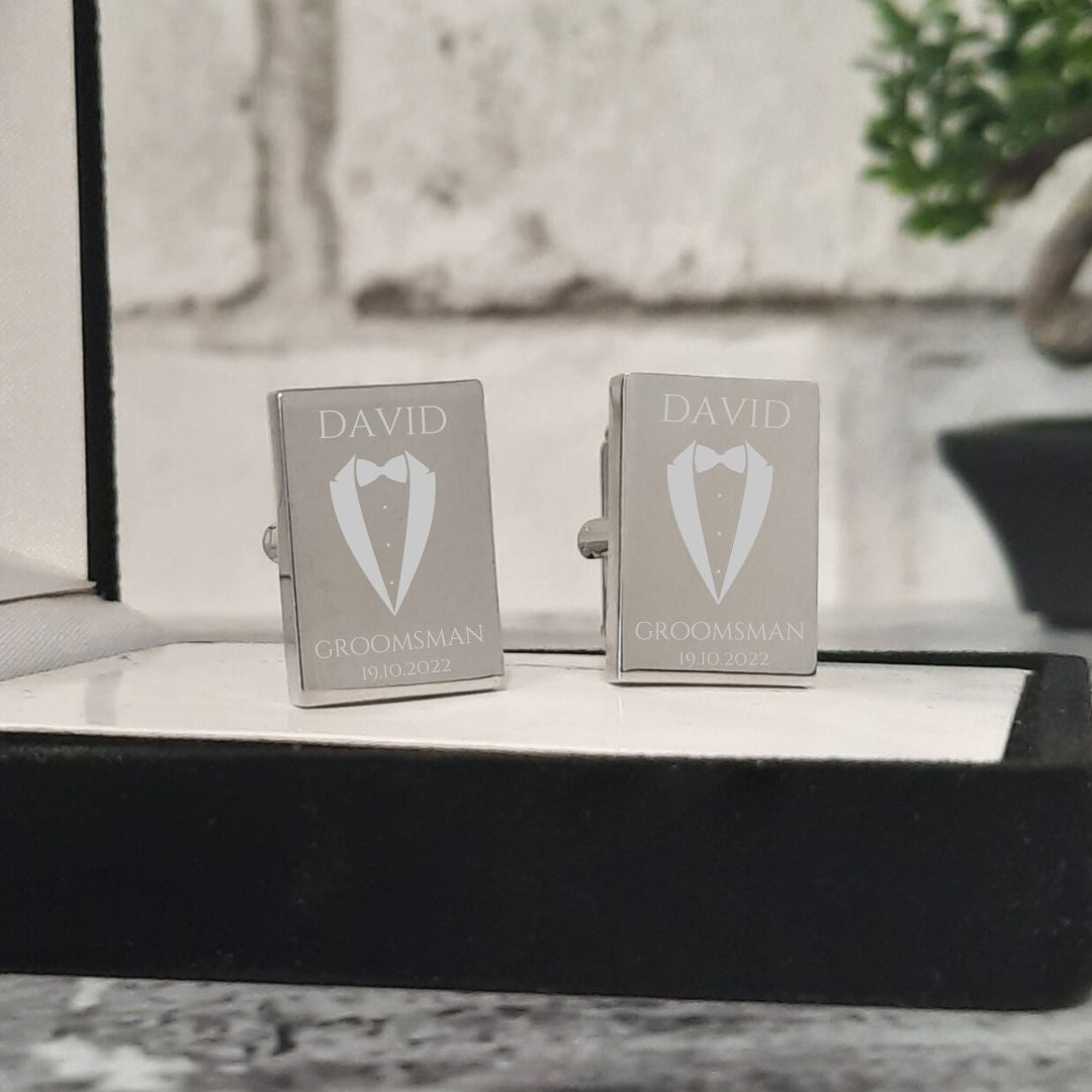 Personalised Wedding Cufflinks For Groomsman & Bestman