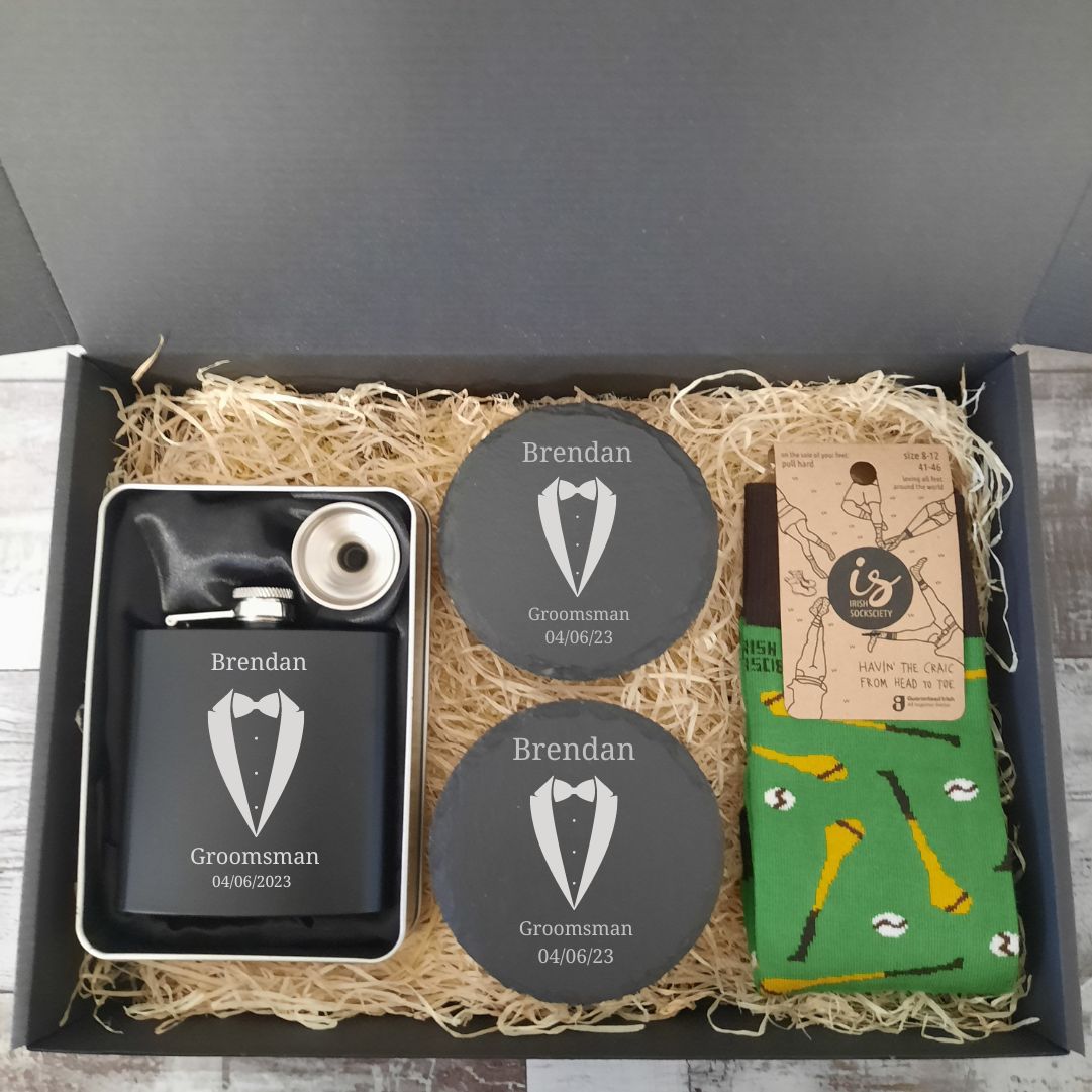 Personalised Groomsman Gift Box - Hurling Themed
