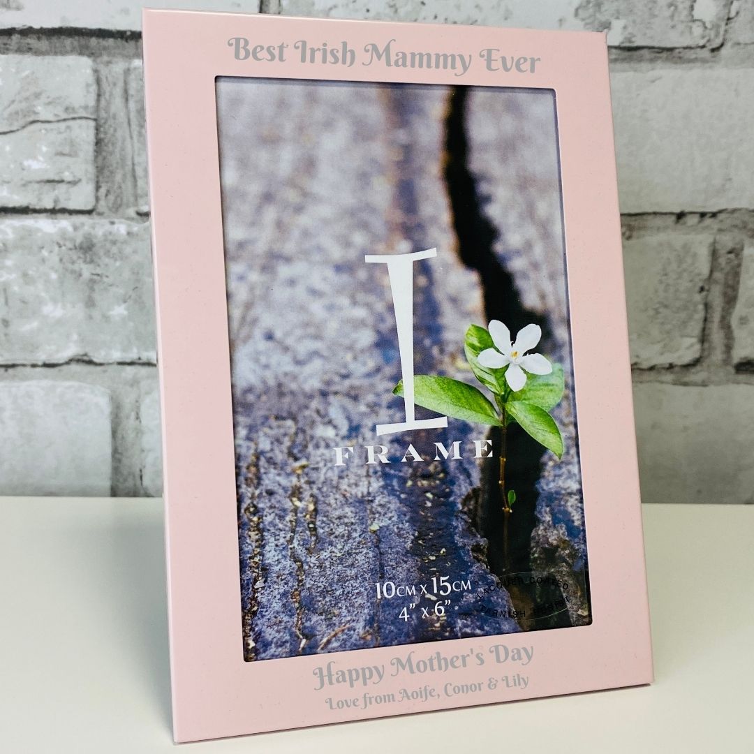 Personalised Pink Mother's Day Photo Frame - Portrait or Landscape