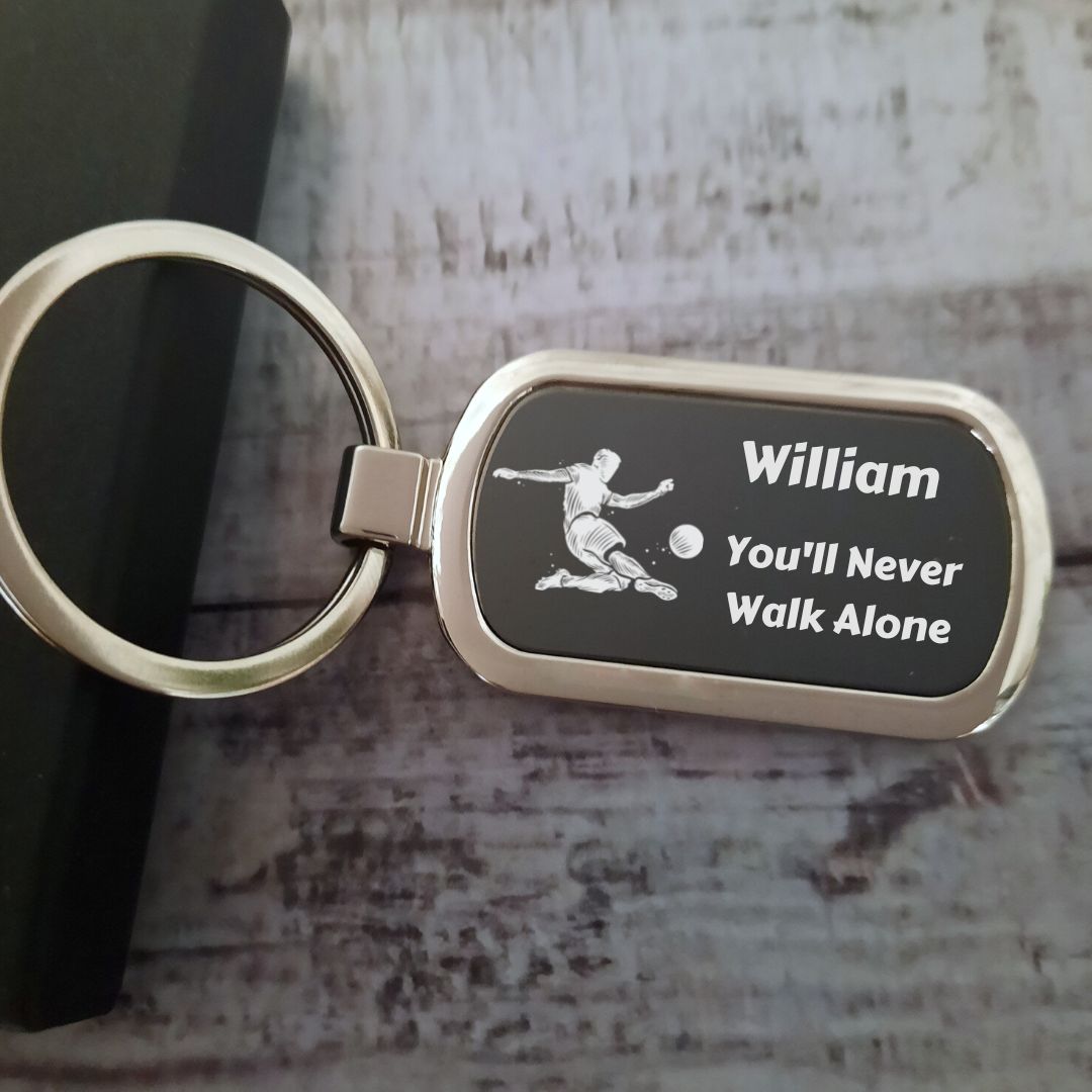 Personalised Soccer Keyring With Name & Text