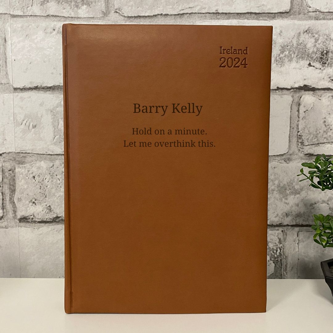 Personalised Diary 2024 Ireland - A5 Deluxe Vivella Soft Feel Cover