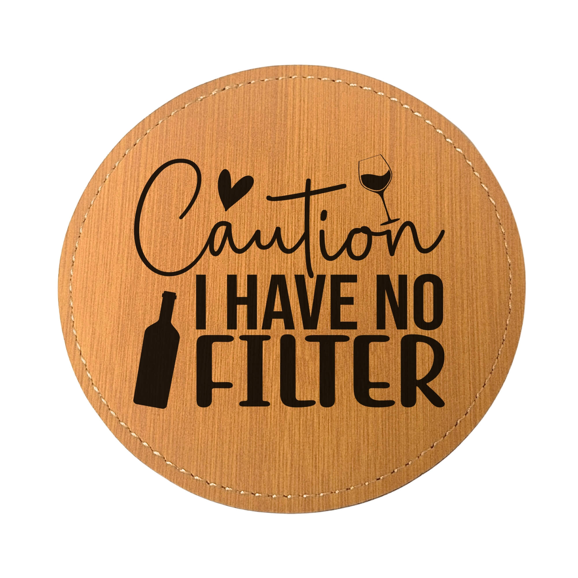 Set Of 4 Funny Round Coasters Gift Set - Colour Options Available