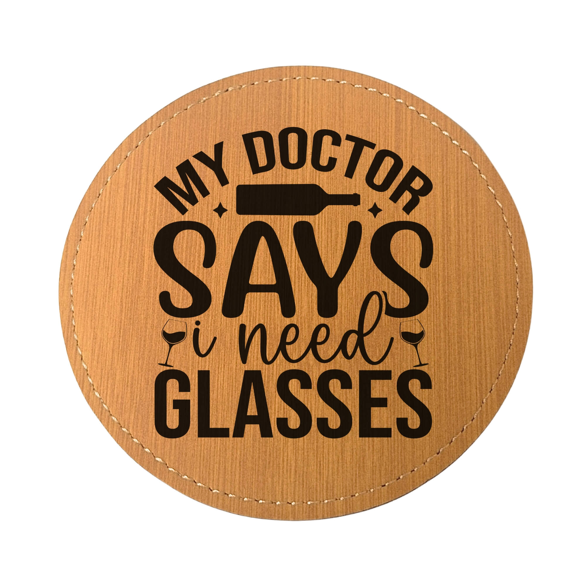 Set Of 4 Funny Round Coasters Gift Set - Colour Options Available