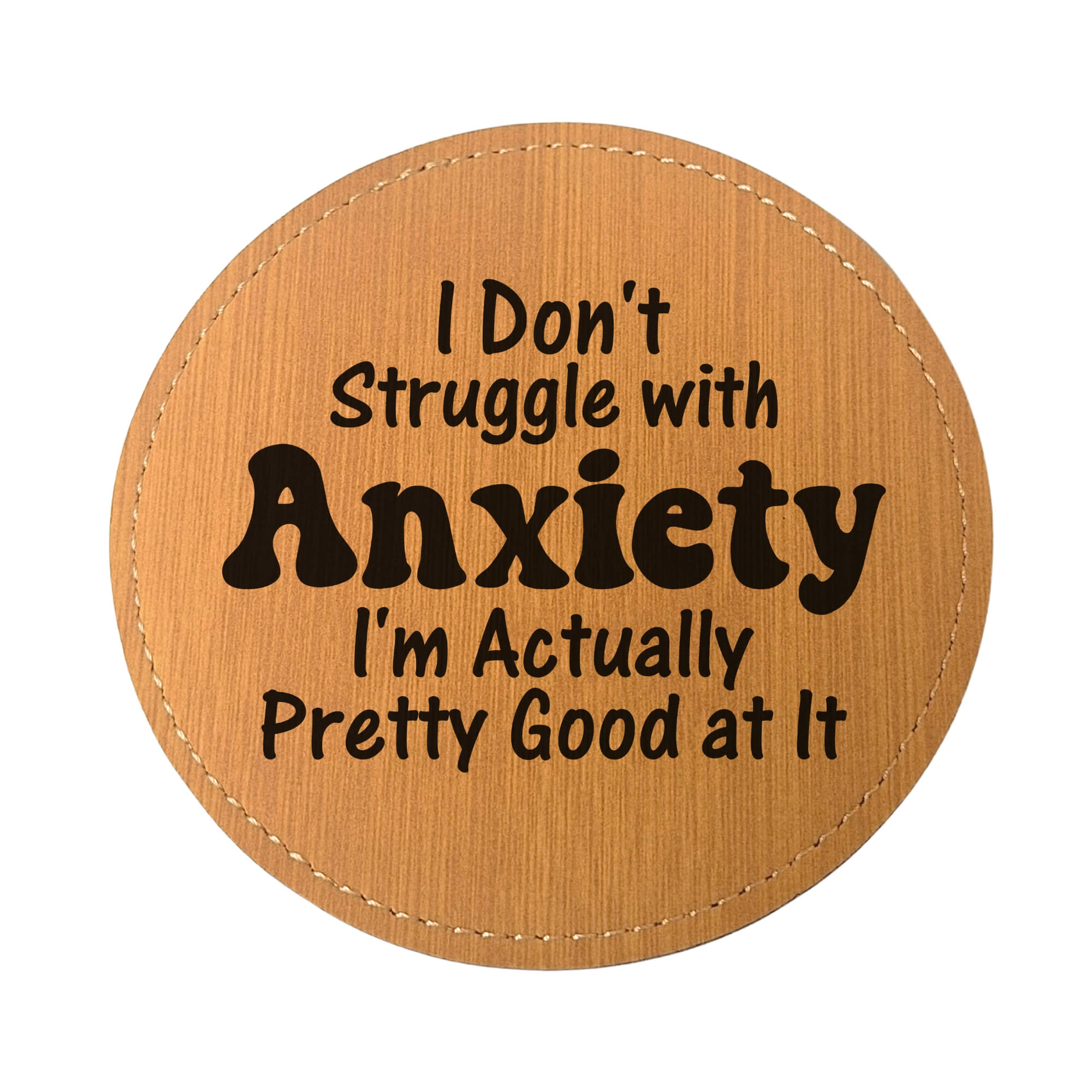 Set Of 4 Funny Round Coasters Gift Set - Colour Options Available