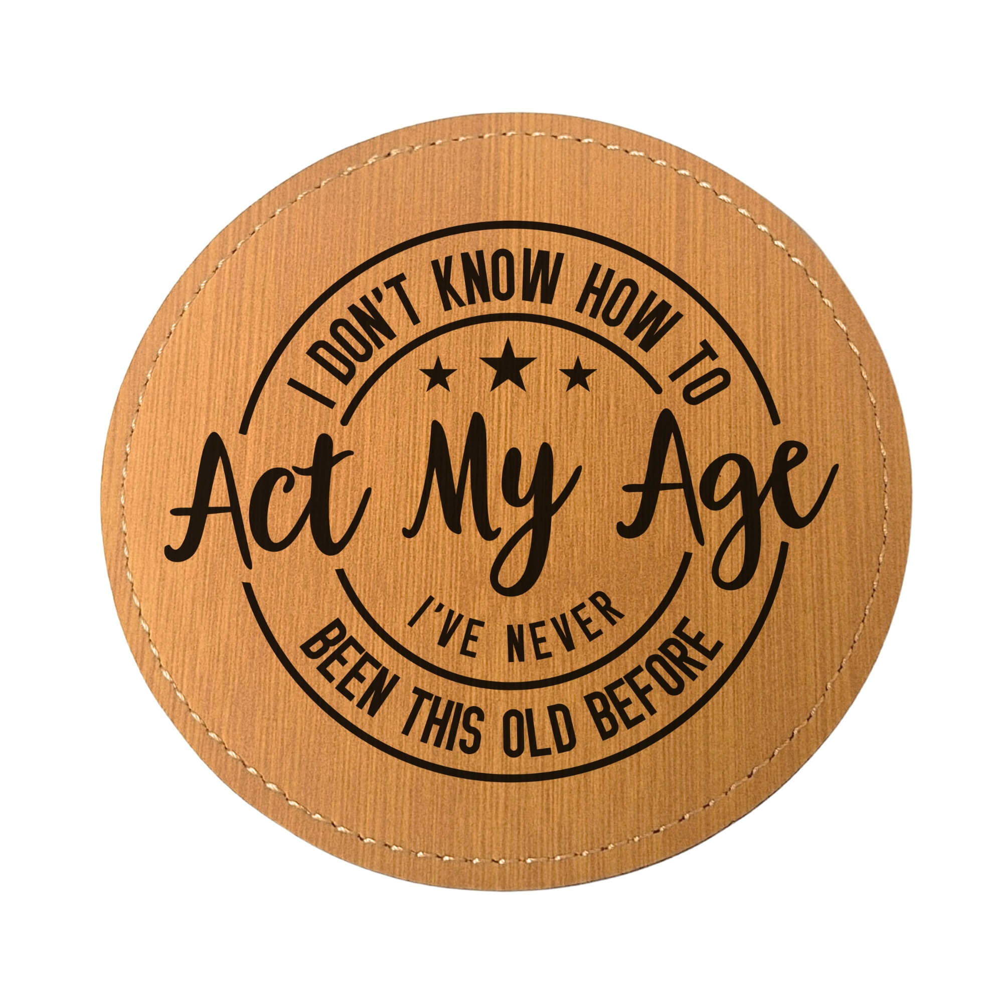 Set Of 4 Funny Round Coasters Gift Set - Colour Options Available