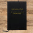 Personalised Black Leather Notebook - Custom Name & Message