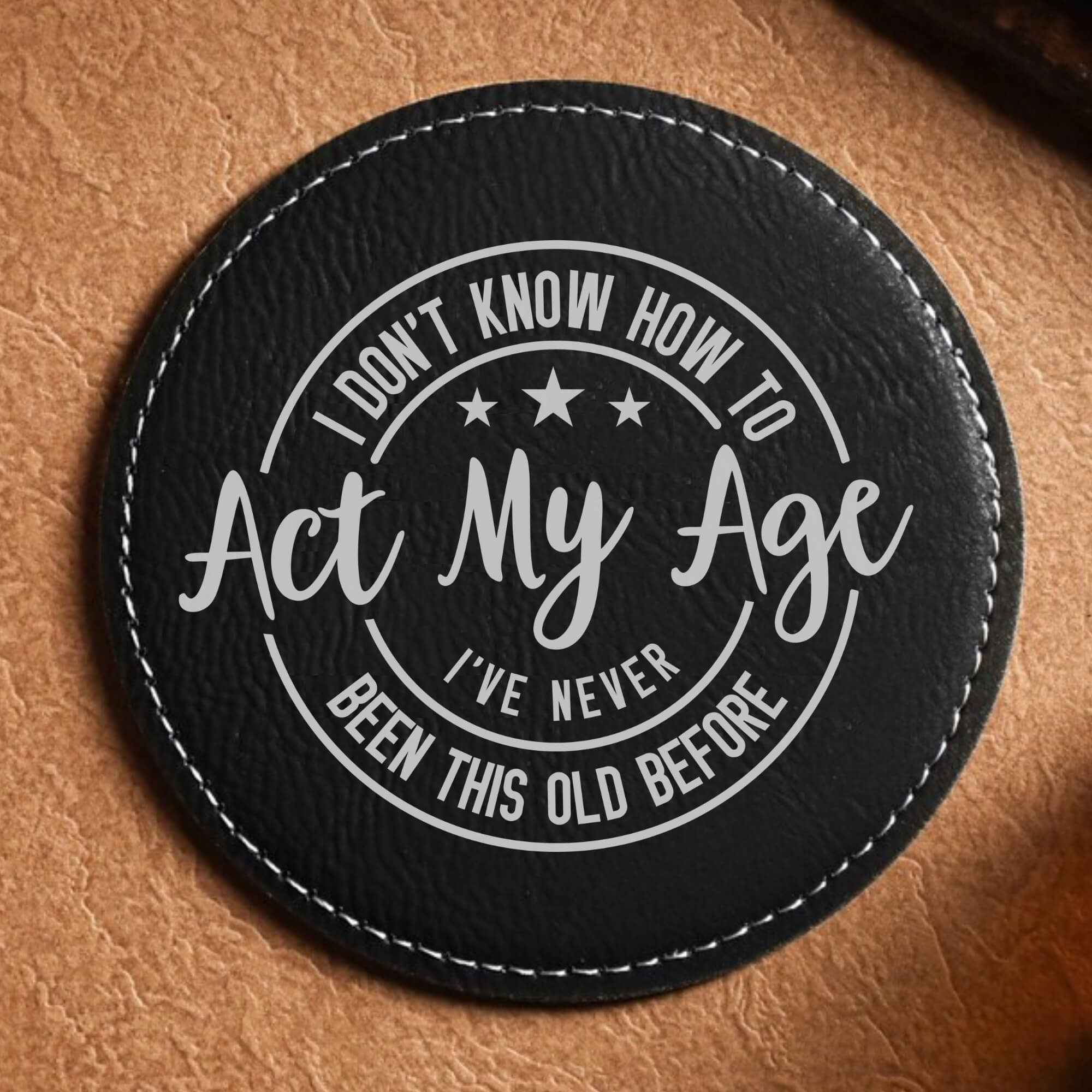 Set Of 4 Funny Round Coasters Gift Set - Colour Options Available