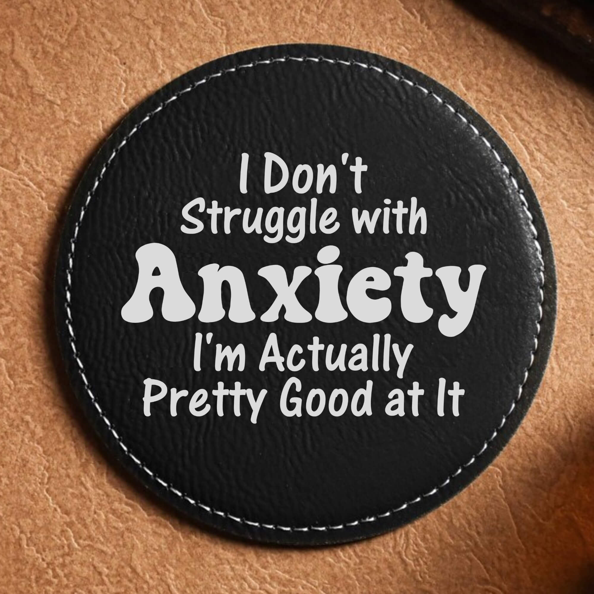 Set Of 4 Funny Round Coasters Gift Set - Colour Options Available