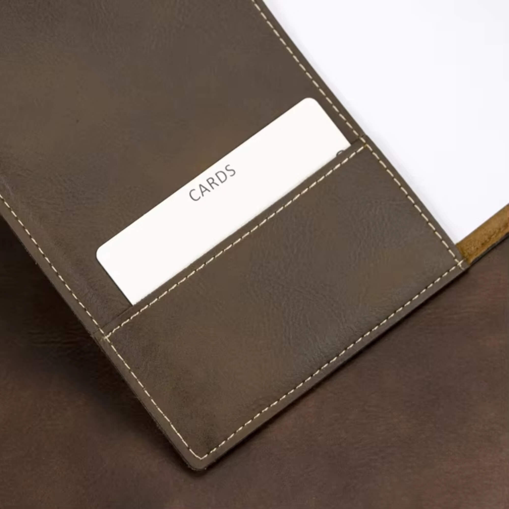 Personalised Leather A4 Notebook Cover - Custom Name & Message