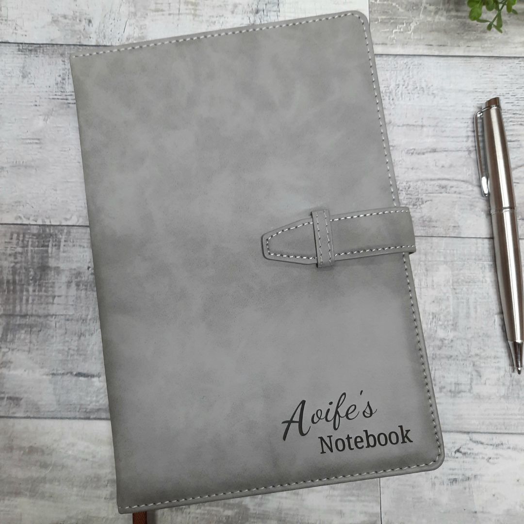 Personalised A5 Notebook Cover With Name - Colour Options Available