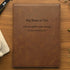 A4 Personalised Leather Notebook Cover - Custom Name & Message