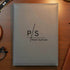Personalised Grey Leather A4 Notebook Portfolio Cover - Any Initials & Name