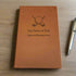 Personalised brown GOLF Leather Notebook With Personalised Name & Optional Message