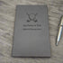 Personalised grey GOLF Leather Notebook With Personalised Name & Optional Message