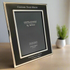 Personalised Black Photo Frame With Custom Text - 5" x 7"