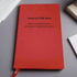 Personalised Red Leather Notebooks - Custom Name & Message