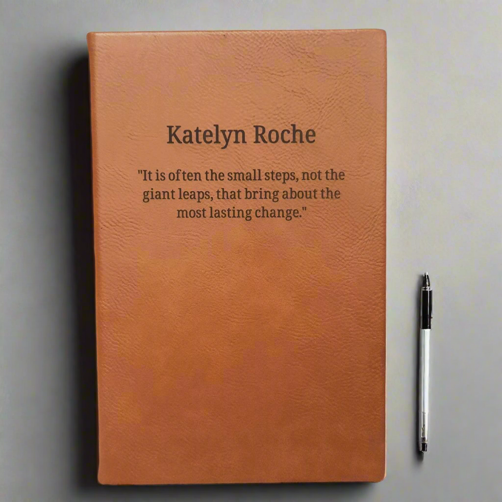 Personalised Brown Leather Notebooks - Custom Name & Message