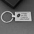 Keyring Rugby Gift - Engraved Rugby Saying