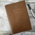 Personalised Leather Notebook Cover Including Soft Back A5 Notebook
