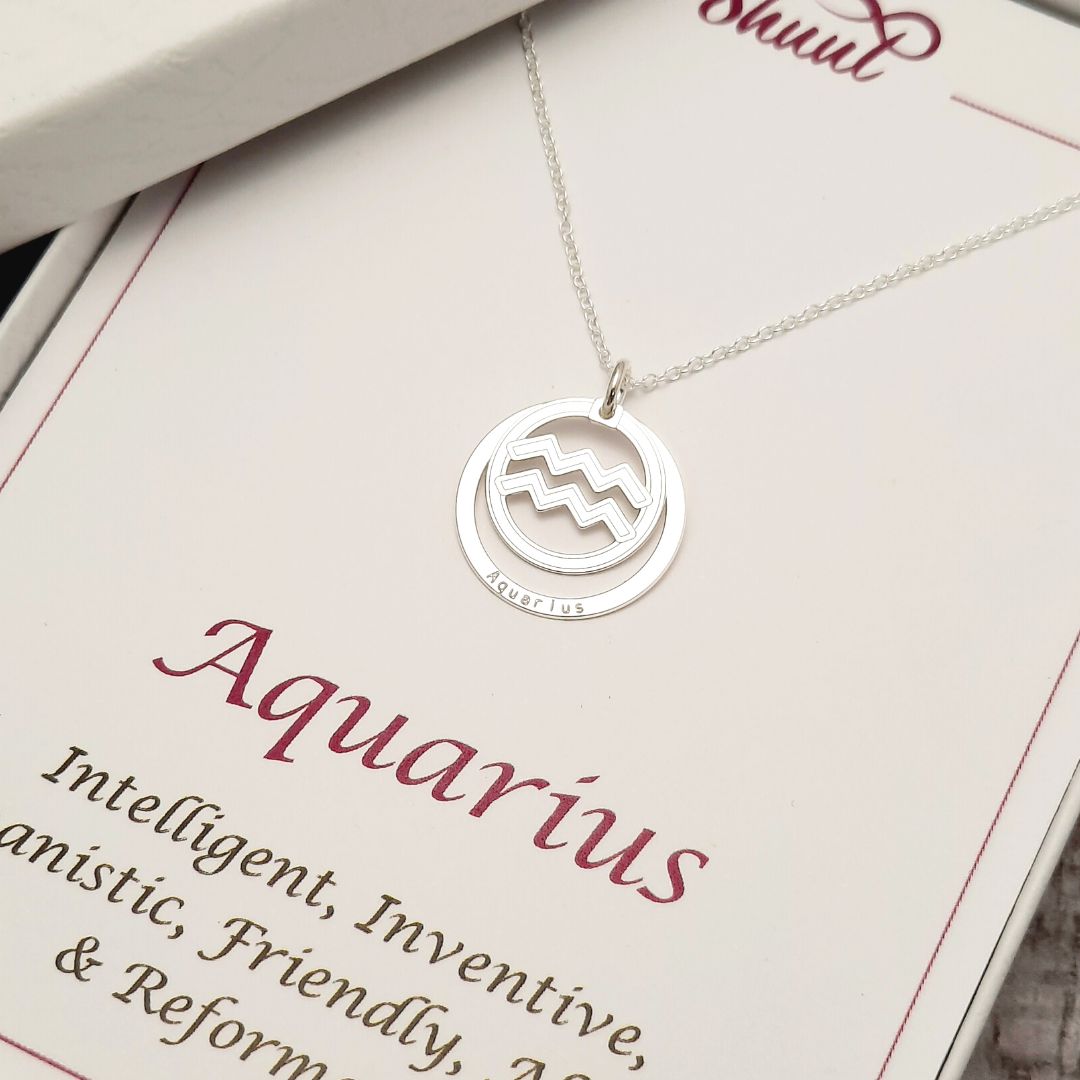 Aquarius Star Sign Necklace Pendant