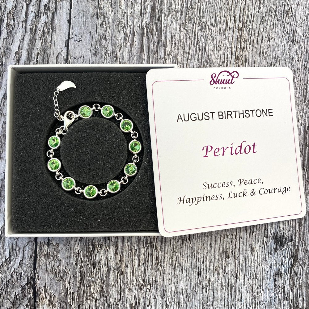 August Birthstone Bracelet