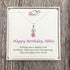 2 Drop Personalised Necklace - Any Colour Crystals, Name & Message