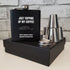 Coffee Lover Hip Flask Gift Set With Custom Message