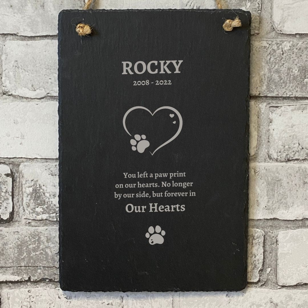 Dog Memorial Plaque - Personalised