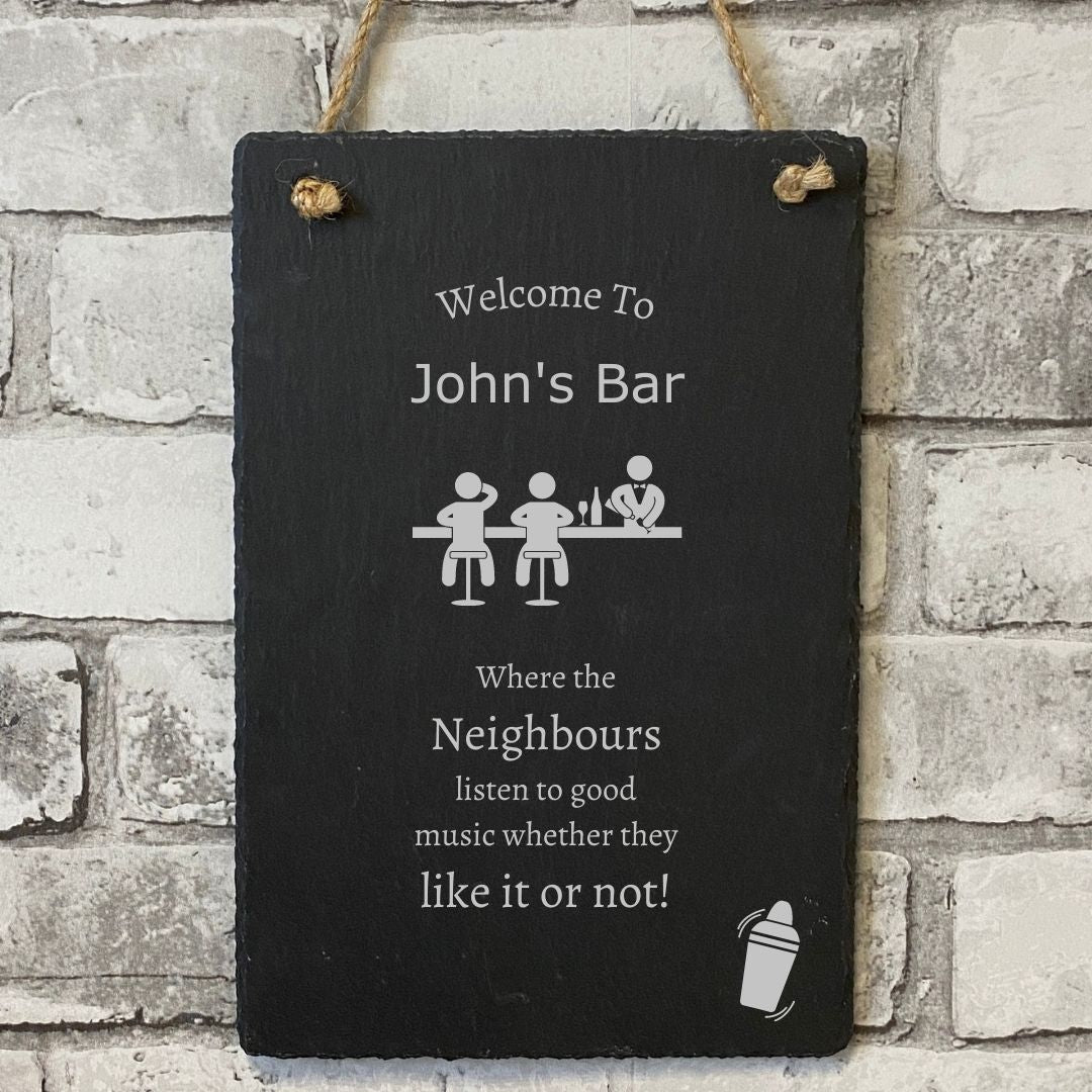 Home Bar Signs - Personalised Fun & Unique Slate Bar Sign