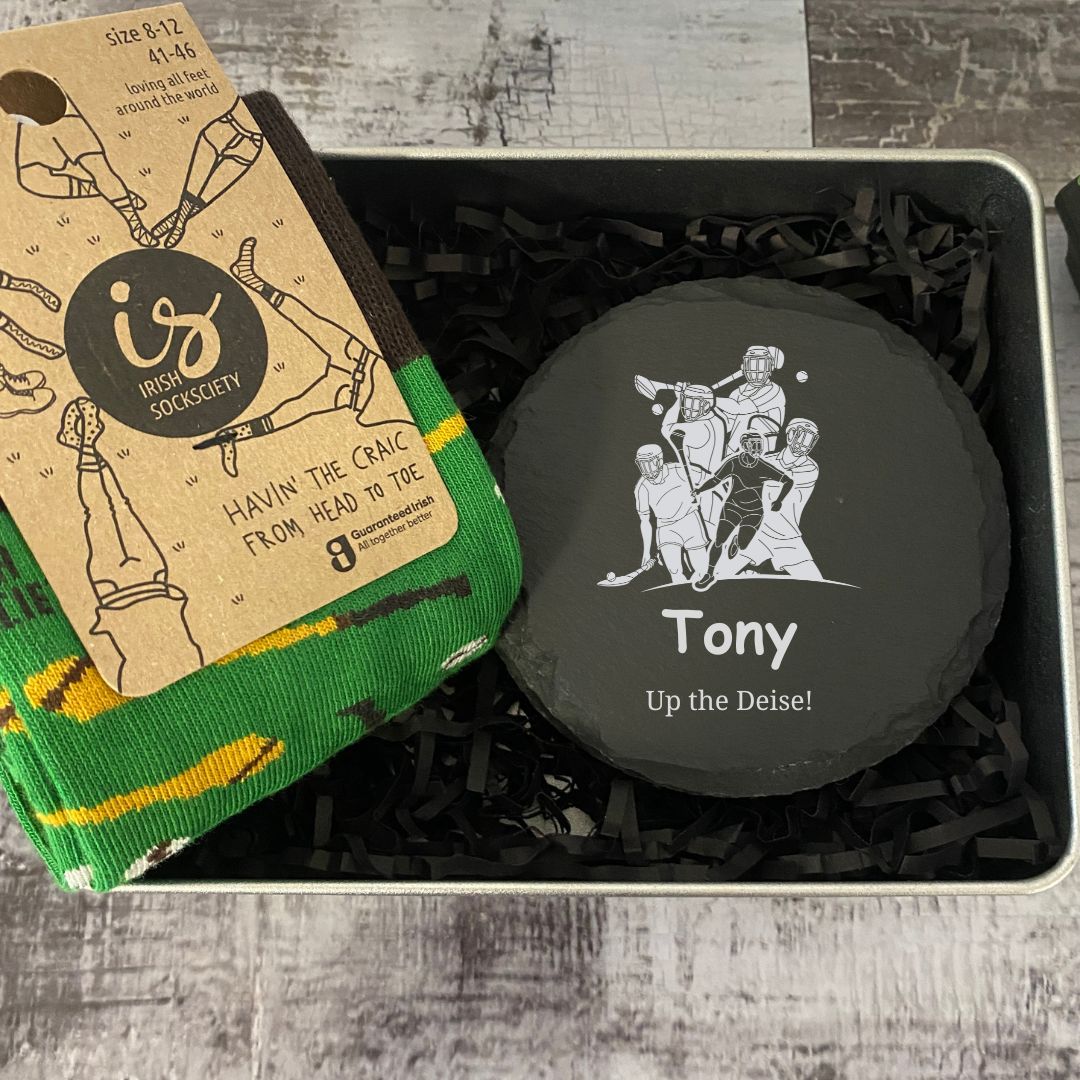 Personalised Hurling Mens Gift Set in Engraved Keepsake Box