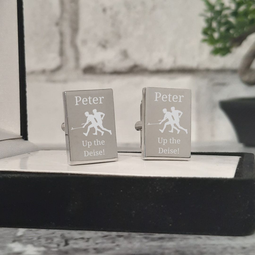 Personalised Hurling Cufflinks With Name, Message / Date