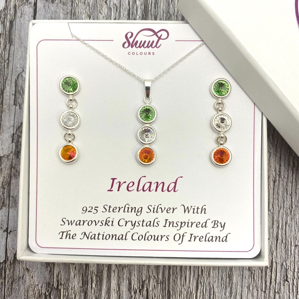Ireland Colours Pendant & Earrings Set