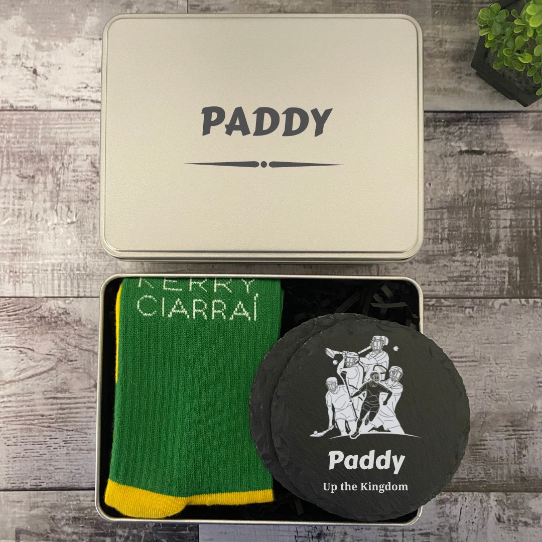 Kerry Football or Hurling Gift Set - Engraved Tin Box