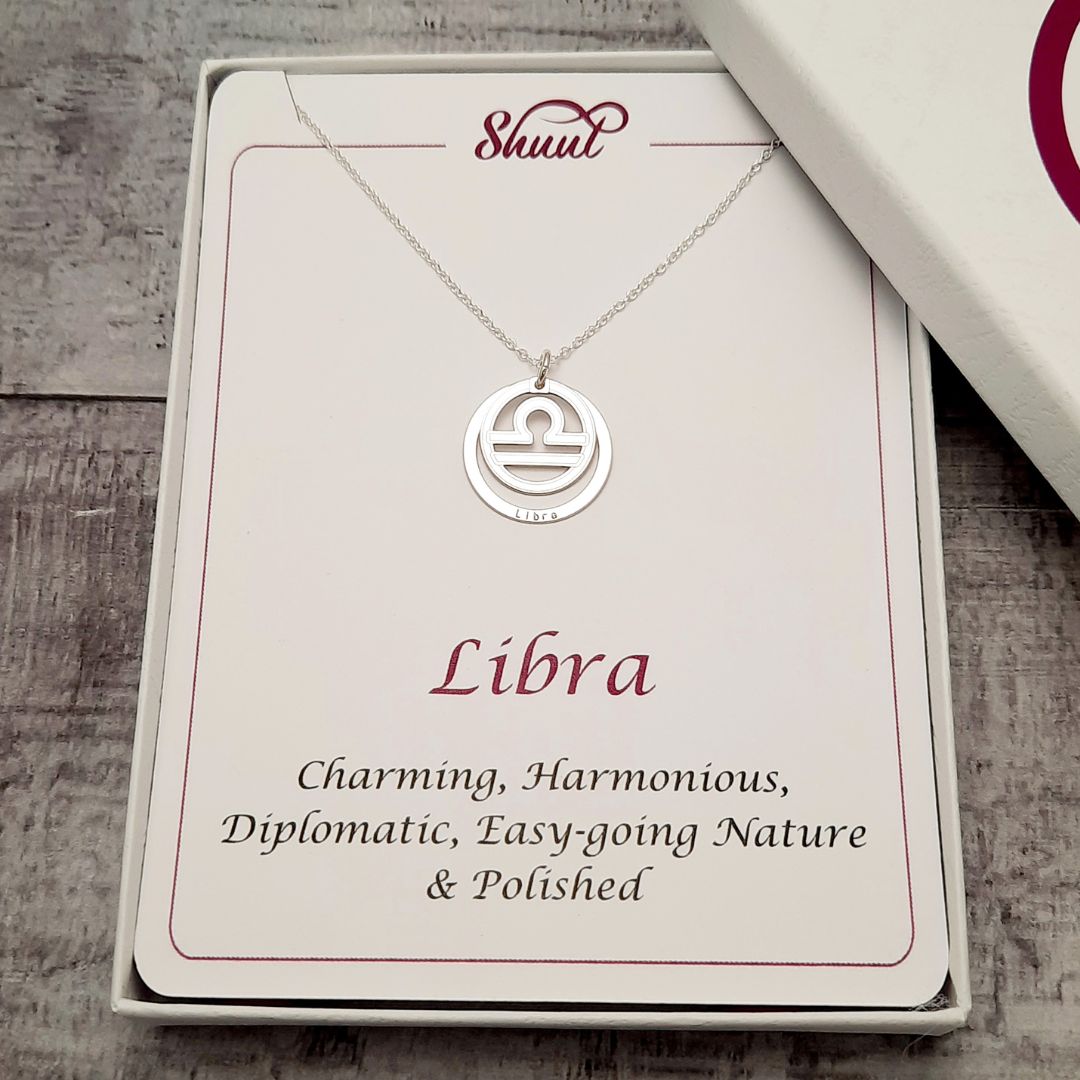 Libra Star Sign Necklace Pendant